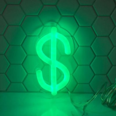 $ Dollar Sign Neon Light 