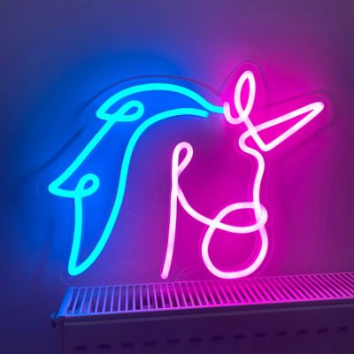 Neon Unicorn Line Art