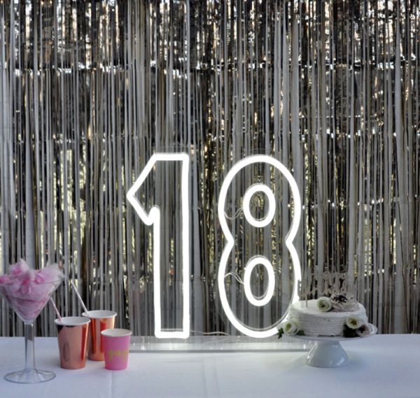 * 18 * Neon Sign for Birthday Party/Anniversary