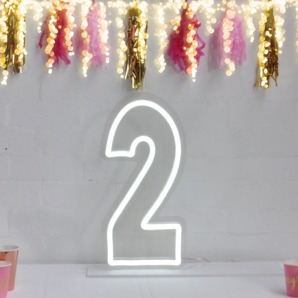 LED Neon Light for 2nd Birthday Party / Anniversary - photo from CustomNeon.com