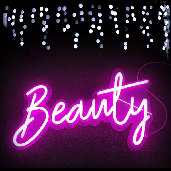 Beauty Light Sign, Neon Word Art for Beauty Bar & Salon