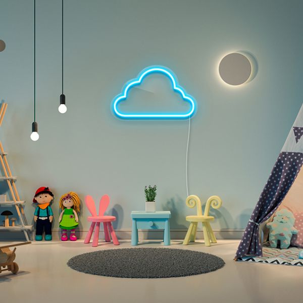 Cloud Neon Sign: pre-designed LED neon art from Custom Neon®