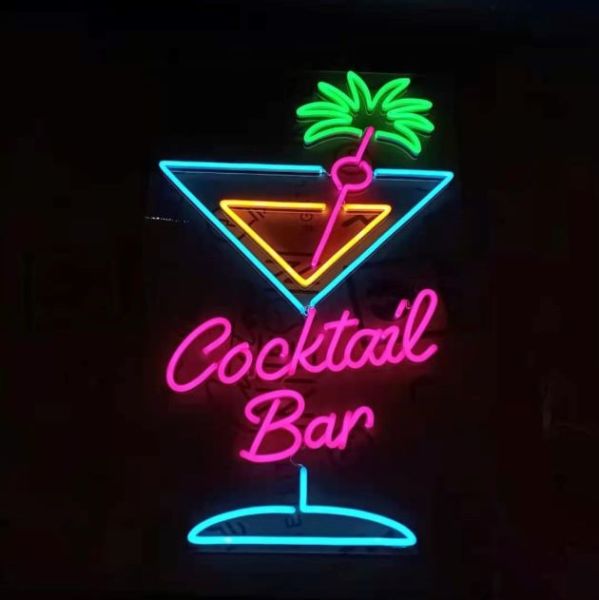 Cocktail Glass Light | LED Bar Sign for Sale by Custom Neon