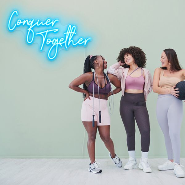 Conquer Together blue CUSTOM NEON sign