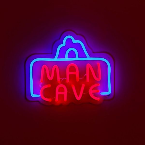 Man Cave Light Up Sign in Blue by CUSTOM NEON®