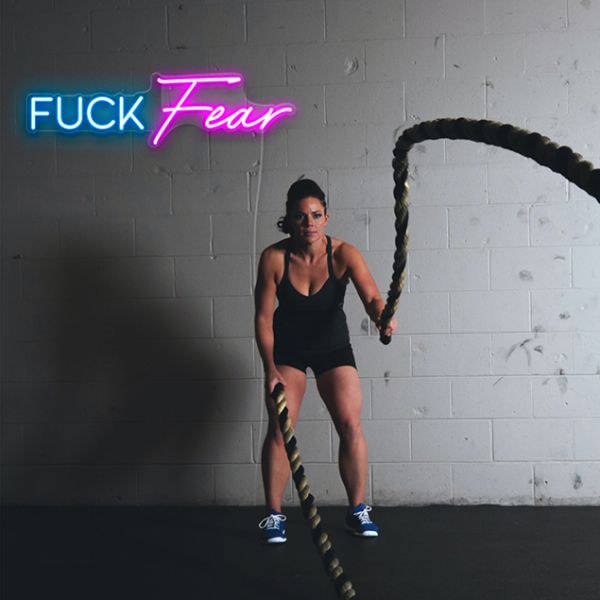 Fuck Fear Light Sign by CUSTOM NEON® for Fitness & Boxing Studios