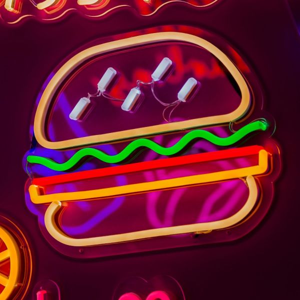neon food sign