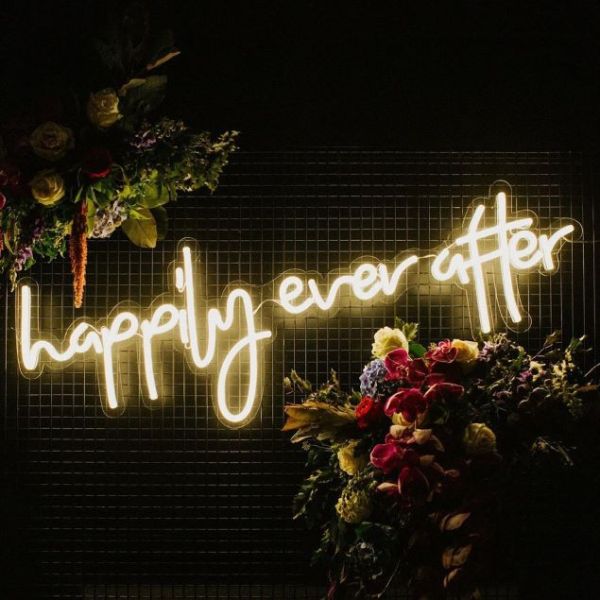 Happily Ever After Neon Sign for Weddings