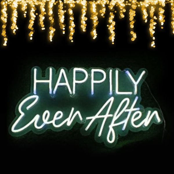 HAPPILY Ever After Battery Operated Neon | CUSTOM NEON®