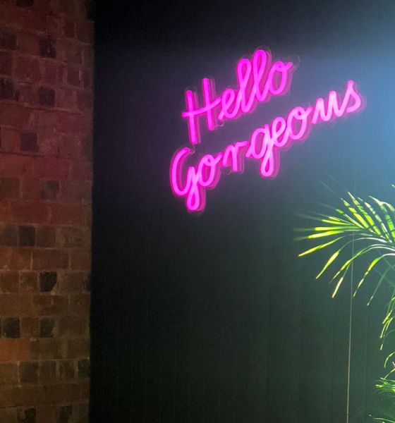 Hello Gorgeous Pink Neon Wall Art - photo from CustomNeon.co.uk