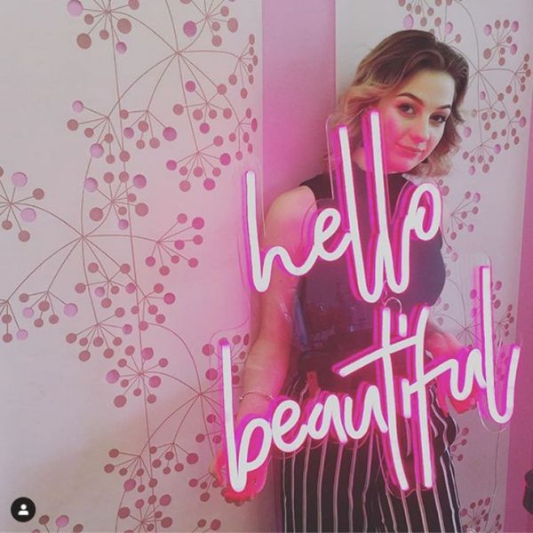 Hello Beautiful LED Neon Sign On Trend Neon Wall Art - photo Custom Neon by Neon Collective