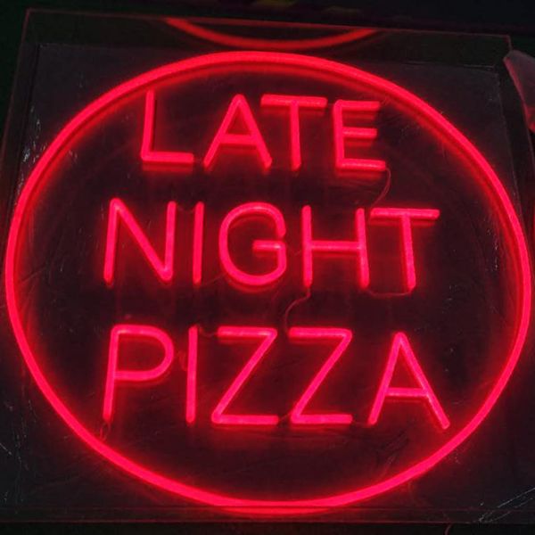 Late Night Pizza Neon Restaurant Signs | photo from CustomNeon.co.uk
