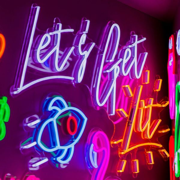 Let's Get Lit Neon Wall Art  Feel Good Neon Signs by CUSTOM NEON®
