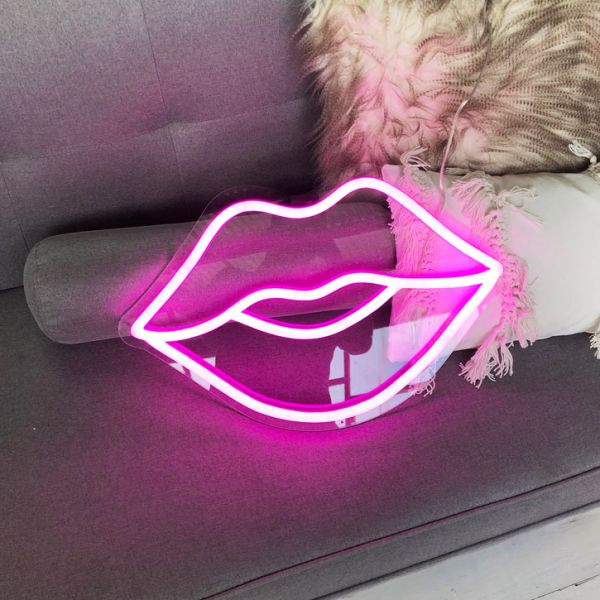 PUCKER UP is a cool LED neon light  - photo CustomNeon.co.uk