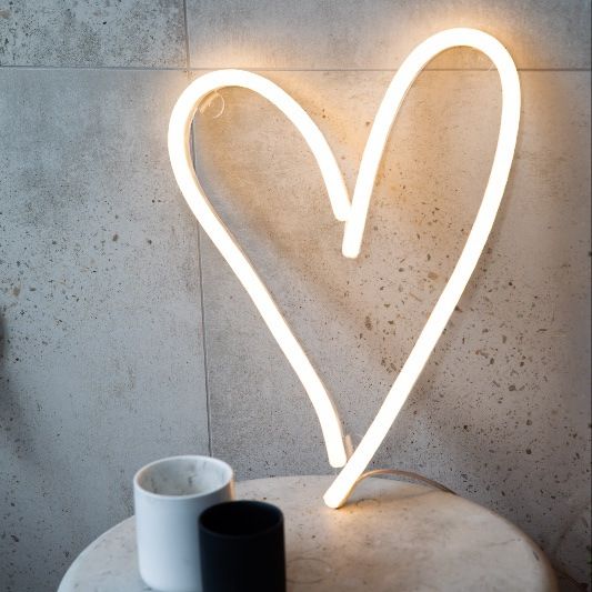 LED Neon Heart Light Colors FREE Remote/Dimmer | CUSTOM NEON®