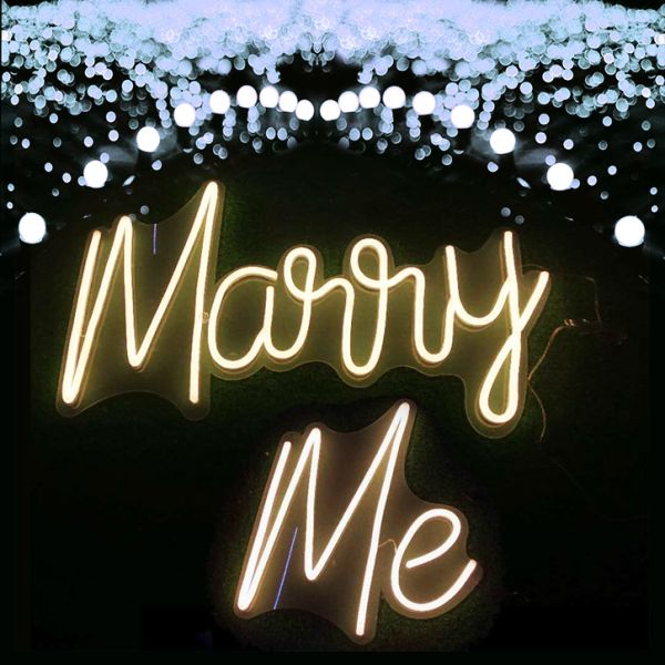 Marry Me Wedding Sign - photo CustomNeon.co.uk
