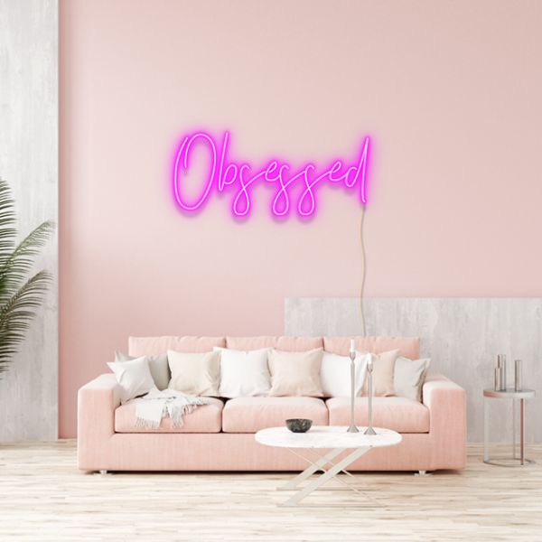 Custom Pink Neon for Home Decor Above Sofa Hot Pink Bedroom 