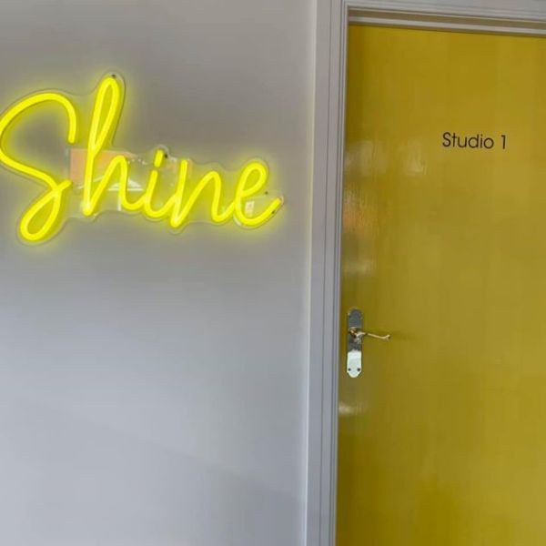 Shine light sign in bright yellow LED neon flex - from Custom Neon
