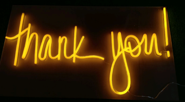Thank You! LED neon flex sign from Custom Neon®