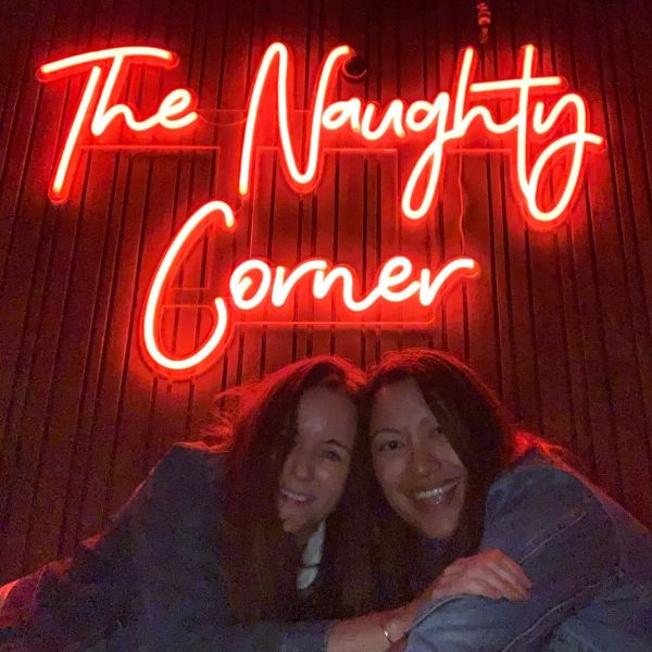The Naughty Corner selfie wall sign @theoldsynagoguefremantle made by Custom Neon®