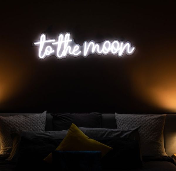 * To the Moon * Neon Signs for the Bedroom - photo from CustomNeon.com