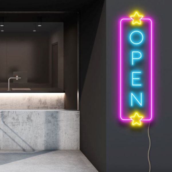 LED OPEN Neon Sign for Business Store Modern Open Sign With 