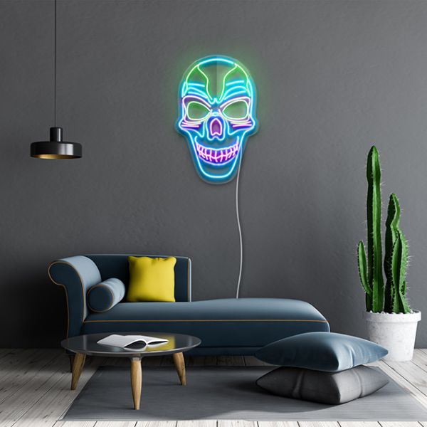 Voodoo Skull pre-designed light-up wall art from Custom Neon®