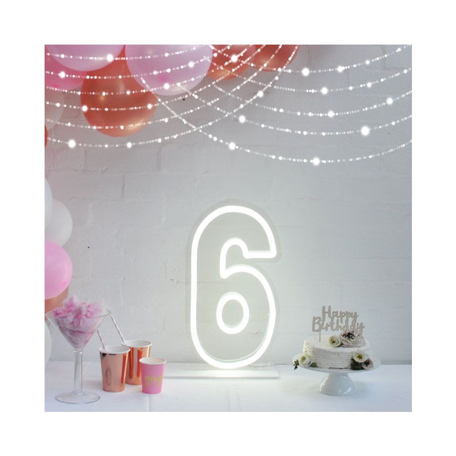 Generic 6 Happy Birthday Led Neon Sign Custom Night Light Sign For