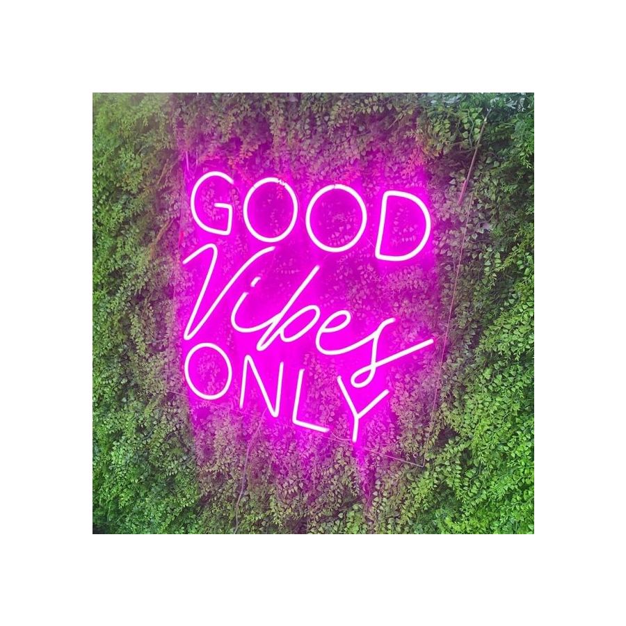 Good Vibes Only Neon Sign in Pink + 18 Colors