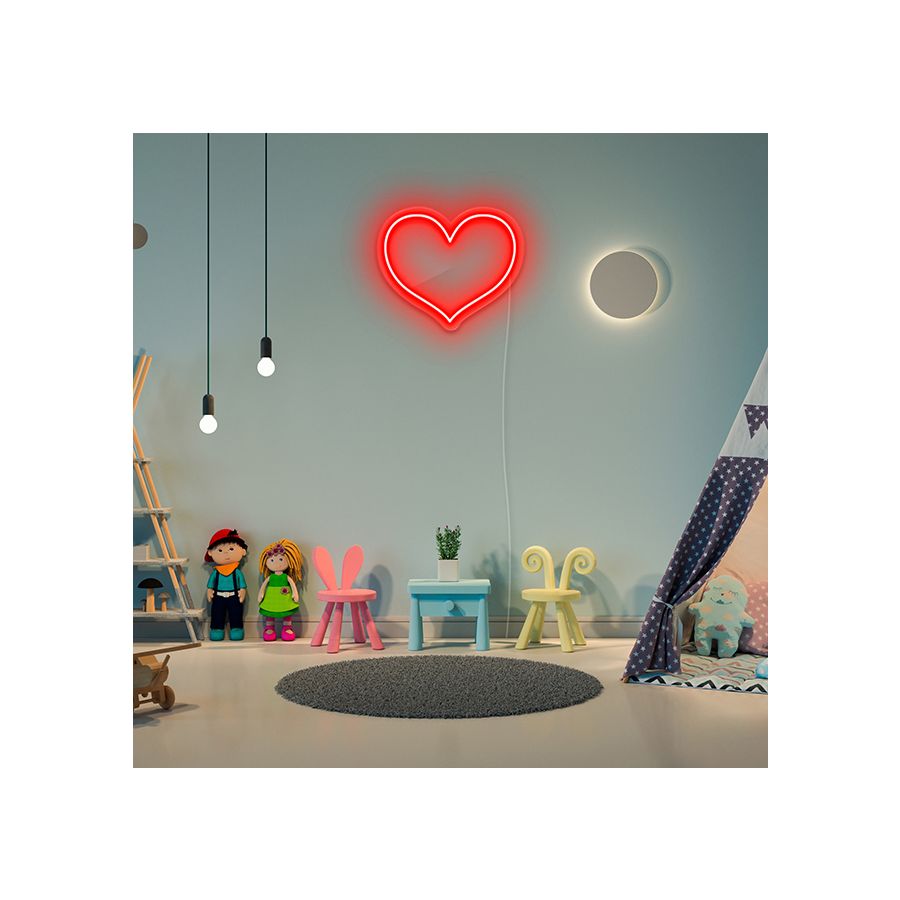 Glow LED Love Acrylic Neon Style Light Box in Pink