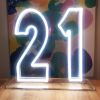 Buy this LED neon light sign to brighten up a 21st birthday party, anniversary or corporate event. 
- photo CustomNeon.com