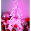 Pink 3D Neon Christmas Tree shown with presents and baubles - by Custom Neon®