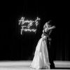 Always & Forever white neon light behind the bride & groom @elle.kayee wedding made by Custom Neon