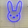 Bad Bunny emoji style LED neon sign in dark blue - by Custom Neon®