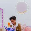 Be Cool Be Kind Mint Pink & Orange Neon Art in a teen's bedroom @customneon Signs of Change charity range
