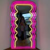 Pink neon wavy mirror by CUSTOM NEON®