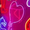 Custom Neon® Dripping Heart sign in pink