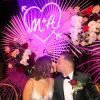 Cupid's Arrow LED Neon Heart Light with the bride and groom's initials - from Custom Neon by Neon Collective