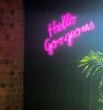 Hello Gorgeous Pink Neon Wall Art - photo from CustomNeon.co.uk