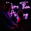 More Than Anything sign in LED neon flex shown at a wedding reception - from Custom Neon™