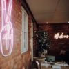 Pink peace light & hashtag neon sign @down_thelane by Custom Neon