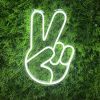 Ultra cool light up hand emoji peace sign - Photo Custom Neon by Neon Collective