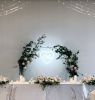 White LED personalized heart behind he top table at a wedding - from Custom Neon