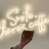 Smile, there's coffee white light sign made by @customneon for @wotso.hobart