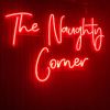 Red Custom Neon® sign The Naughty Corner @theoldsynagoguefremantle,The Naughty Corner selfie wall sign @theoldsynagoguefremantle made by Custom Neon®