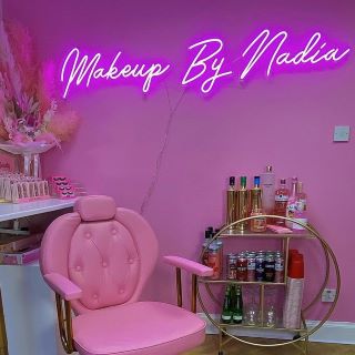 Pink Custom Neon® sign @__makeupbynadia