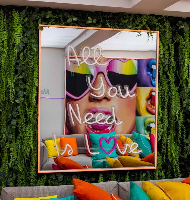 All You Need is Love Custom Neon® sign made for the Love Island Australia Villa
