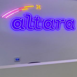 Custom Neon® logo for altara.com.au
