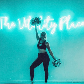 The Vitality Place dance and fitness business sign @thevitalityplace made by Custom Neon® 