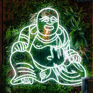 Buddha artwork @marketplacelondon made by Custom Neon® photo @brianfbenton @neonlights